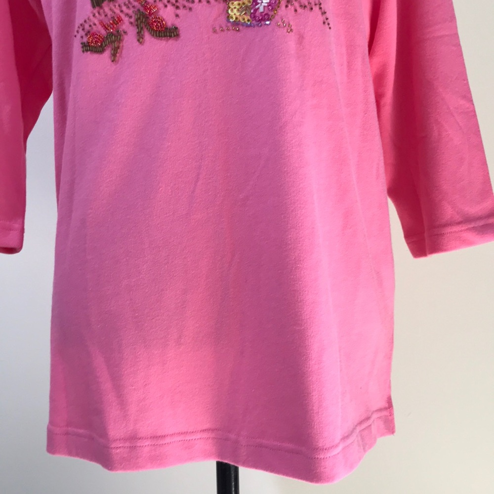 Quacker Factory Sequined Summer Scene Top - Picture 7 of 8
